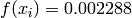 f(x_i) = 0.002288